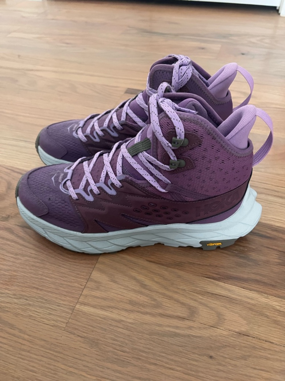 Hoka Women’s Purple Lace-Up Trail Sneakers